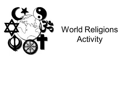 World Religions Activity
