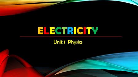 Electricity Unit 1 Physics.