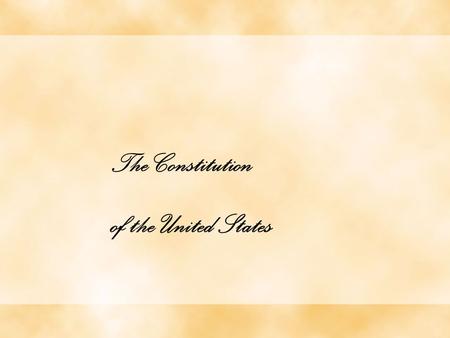 The Constitution of the United States. This is the Preamble (or introduction) of the Constitution.