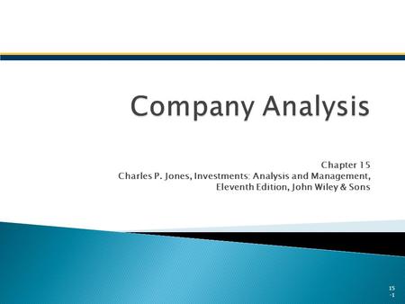 Company Analysis Chapter 15