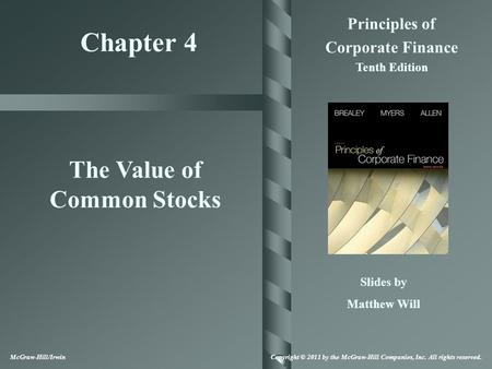 The Value of Common Stocks