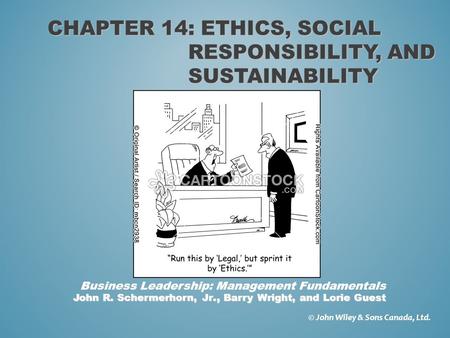 Chapter 14: ethics, social responsibility, and sustainability