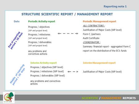 STRUCTURE SCIENTIFIC REPORT / MANAGEMENT REPORT Progress / objectives (WP and project level) Progress / milestones (WP and project level) Progress / deliverables.