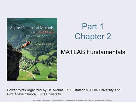 Part 1 Chapter 2 MATLAB Fundamentals