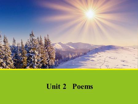 Unit 2 Poems.