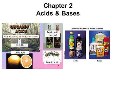 Chapter 2 Acids & Bases. 2 Arrhenius acids and bases Bronstead-Lowry acids and bases Acids and Bases Acid-base systems: