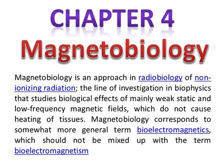 Chapter 4 Magnetobiology