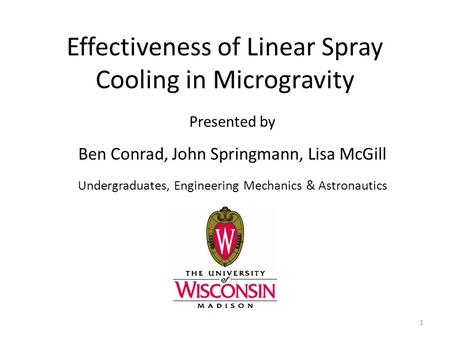 Effectiveness of Linear Spray Cooling in Microgravity