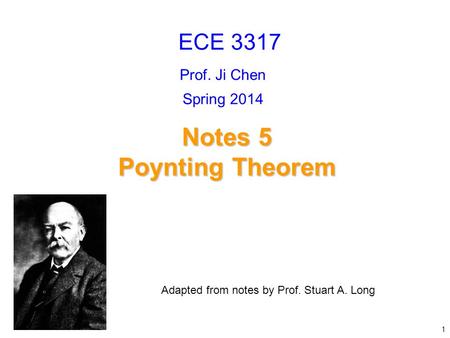 Notes 5 Poynting Theorem