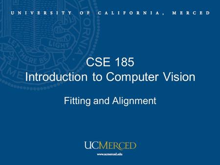 CSE 185 Introduction to Computer Vision