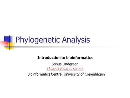 Phylogenetic Analysis