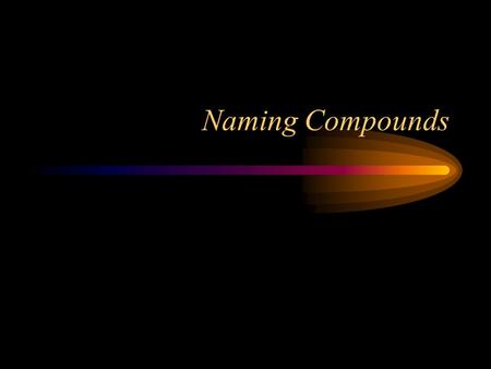 Naming Compounds. Ionic Compounds The net (final) charge of the compound will be ZERO! This means that there must be equal amounts of positive and negative.