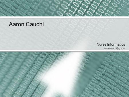 Aaron Cauchi Nurse Informatics