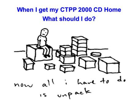 When I get my CTPP 2000 CD Home What should I do?.