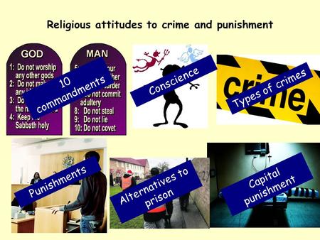 Religious attitudes to crime and punishment