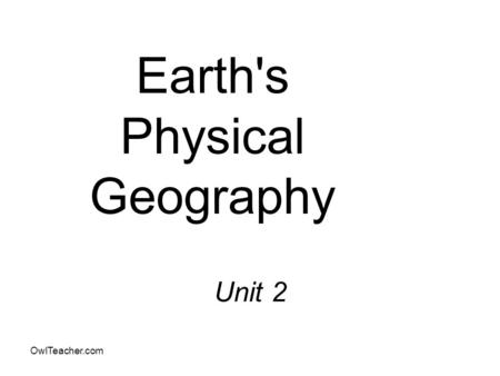 Earth's Physical Geography