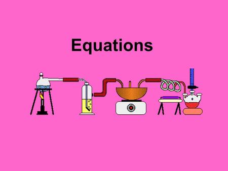 Equations. Nomenclature Terminology of chemistry. Also known as the naming process of compounds.