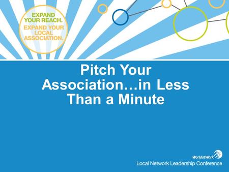 Pitch Your Association…in Less Than a Minute. Products & Their Slogans.