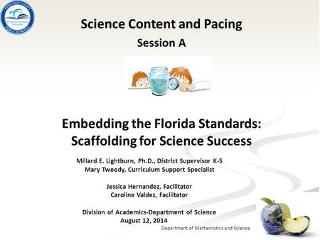 Science Content and Pacing