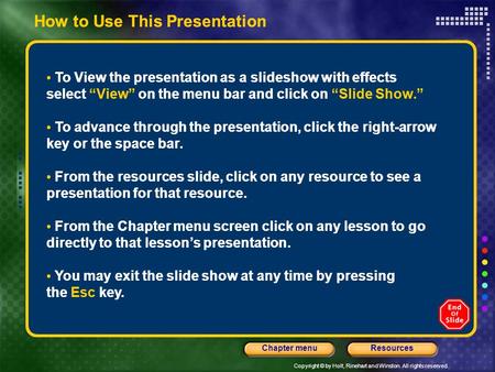 How to Use This Presentation How to Use This Presentation
