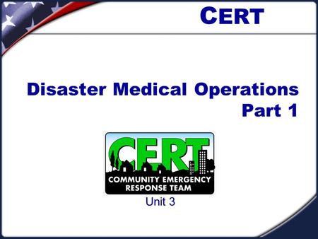 Disaster Medical Operations Part 1