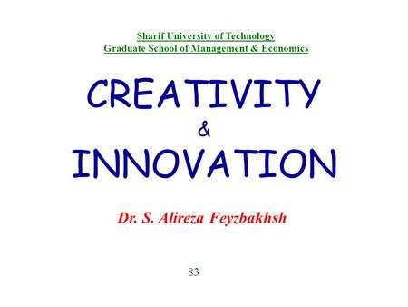 CREATIVITY & INNOVATION