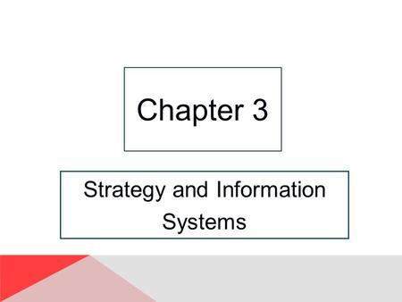 Strategy and Information Systems
