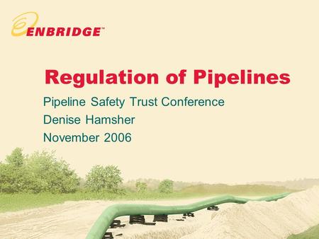 Regulation of Pipelines