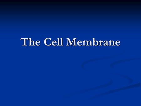 The Cell Membrane. Purpose of the membrane Purpose of the membrane 1) Transport raw materials into the cell. 2) Transport manufactured products and wastes.