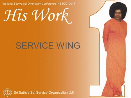 SERVICE WING. His Work Introduction Current activities Activities for consideration Implementing Activities Message & Conclusion.