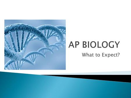 AP BIOLOGY What to Expect?.