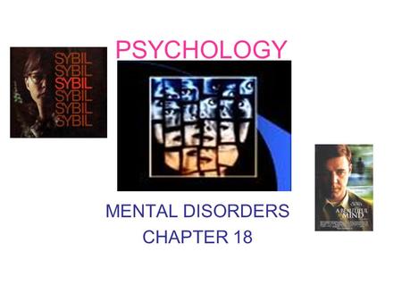 PSYCHOLOGY MENTAL DISORDERS CHAPTER 18. ABNORMAL BEHAVIOR (actions on a regular basis) Person who suffers from extreme anxiety, endless worry, long periods.