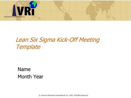 Lean Six Sigma Kick-Off Meeting Template
