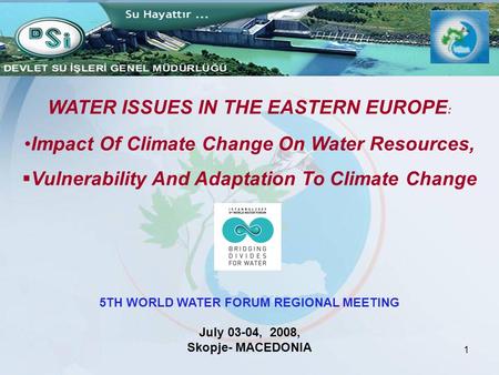 WATER ISSUES IN THE EASTERN EUROPE: