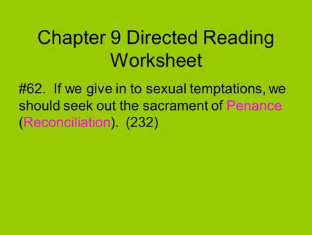 Chapter 9 Directed Reading Worksheet