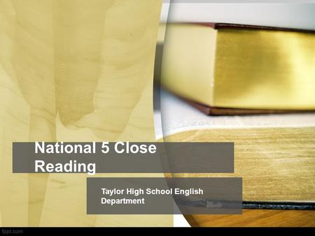 National 5 Close Reading