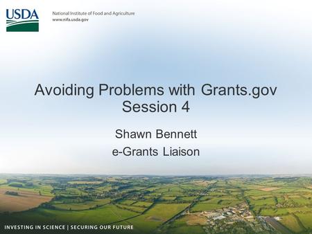 Avoiding Problems with Grants.gov Session 4