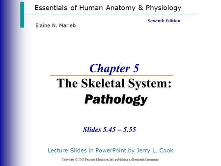 Chapter 5 The Skeletal System: Pathology