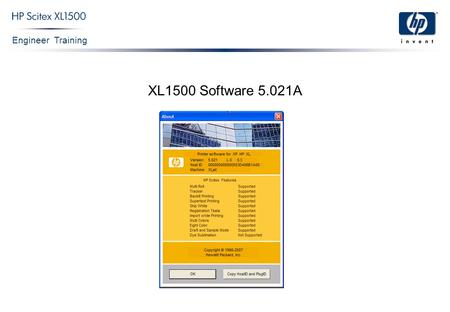 Engineer Training XL1500 Software 5.021A. Engineer Training Confidential 2 Main Window Print options Archive Print queue Tool bar Preview & information.