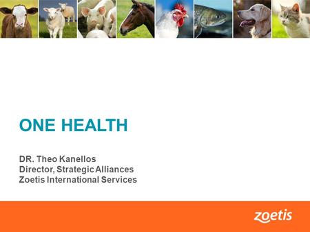 ONE HEALTH DR. Theo Kanellos Director, Strategic Alliances Zoetis International Services.