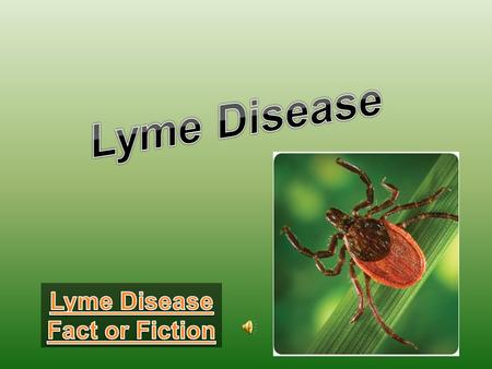 Lyme Disease Lyme Disease Fact or Fiction.