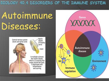Autoimmune Diseases:. The ability of your immune system to distinguish cells and antigens of your body from foreign cells and antigens is crucial to the.