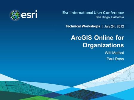 ArcGIS Online for Organizations