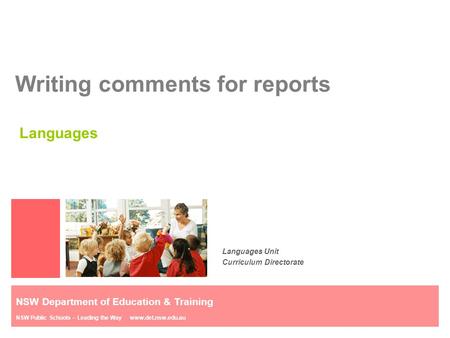 Writing comments for reports