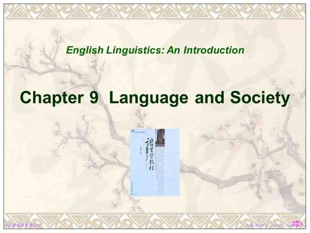 Chapter 9 Language and Society