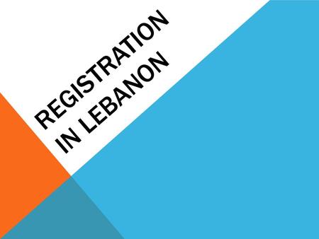 Registration in lebanon
