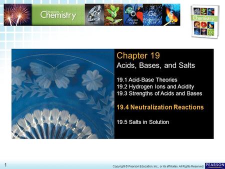 Chapter 19 Acids, Bases, and Salts 19.4 Neutralization Reactions