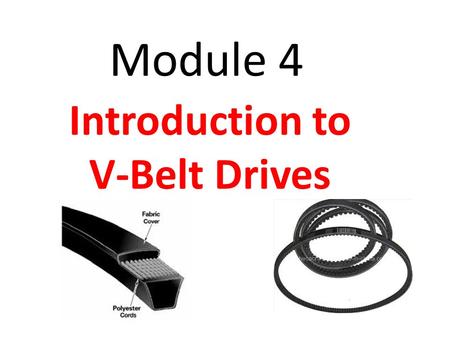 Introduction to V-Belt Drives