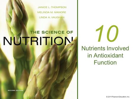 Nutrients Involved in Antioxidant Function