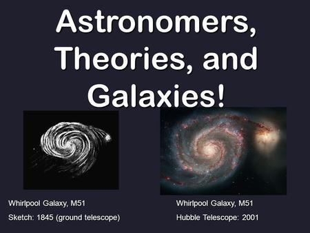 Astronomers, Theories, and Galaxies!